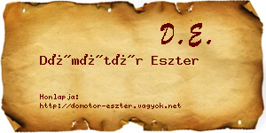 Dömötör Eszter névjegykártya